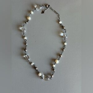 Silpada Sterling Silver Clear Pearl Beaded Necklace
